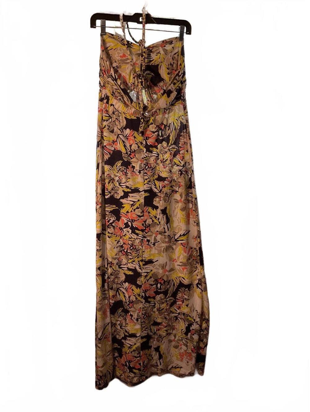 Love Fire Halter Floral Tropical Vacation Summer Maxi Dress Size Large - Picture 7 of 10